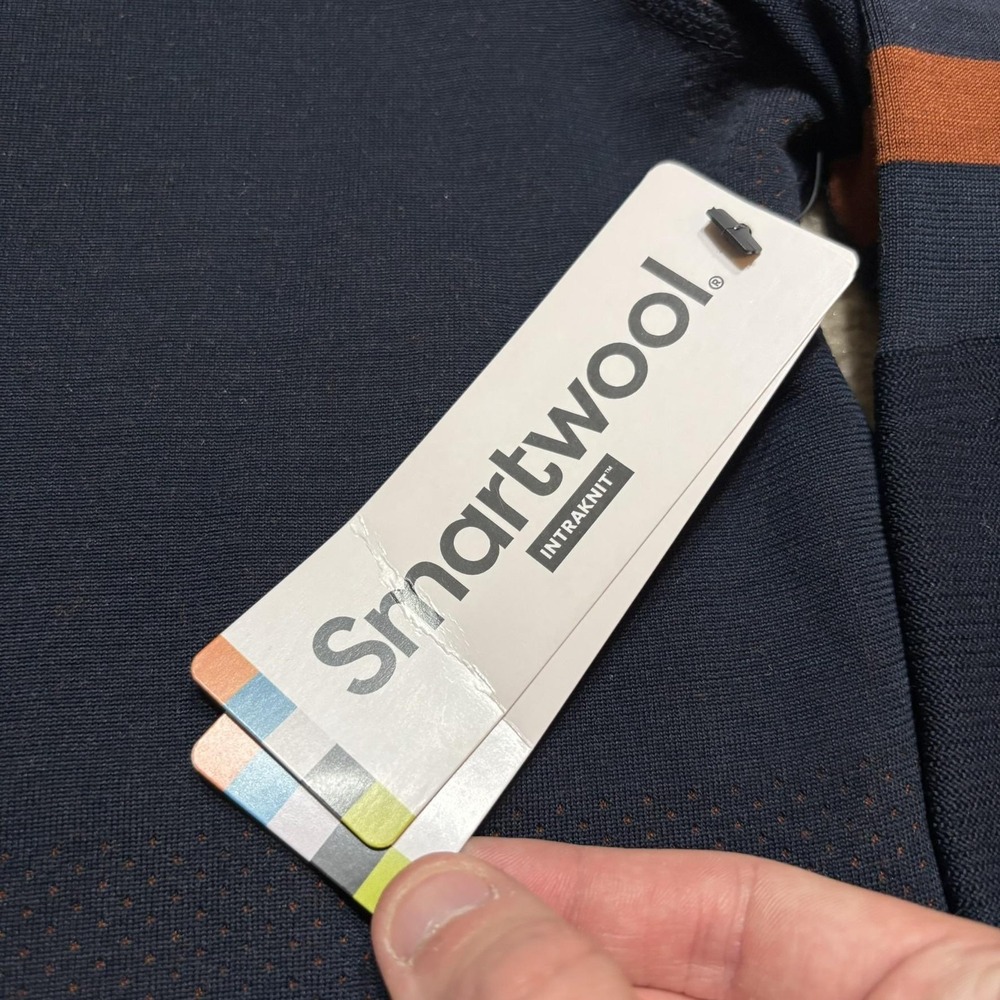 Smartwool Intraknit Merino Tech Hoodie NWT Womens Small Navy Wool Pullover Gorp - Picture 3 of 15